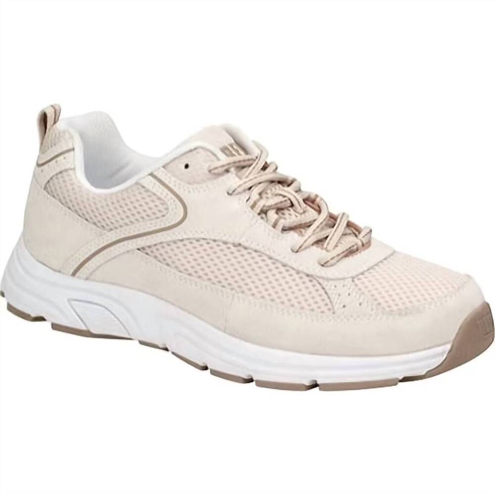 NEW DREW women's athena shoes in cream suede/mesh